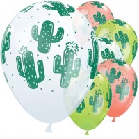 Oversigt: 25 kaktus fest latex balloner 28cm