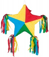 Vista previa: Piñata estrella de colores 51 x 56cm