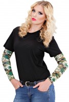 Camouflage military sleeves in camouflage look