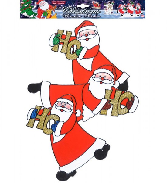 Window sticker Hohoho Santa Clauses 40cm