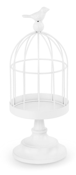 Cage à oiseaux décorative blanche 27,5cm