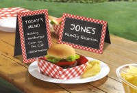8 picnic party place cards