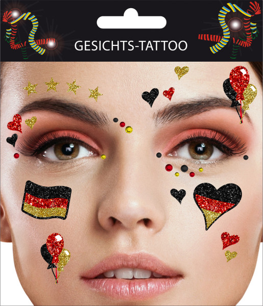 Gesichts-Tattoos für Deutschland-Fans