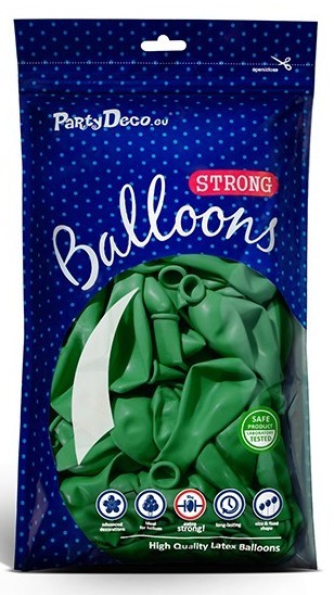 10 balonów gwiazdowych w kolorze zielonym 30cm 2