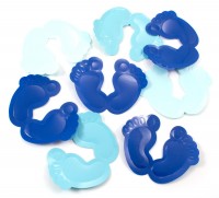 Blå scatter dekoration baby fødder