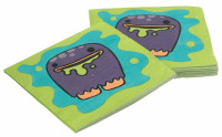 20 sweet tooth monster napkins 25cm