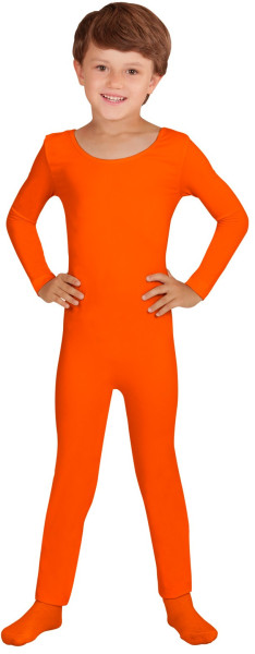 Long-sleeved children's bodysuit orange