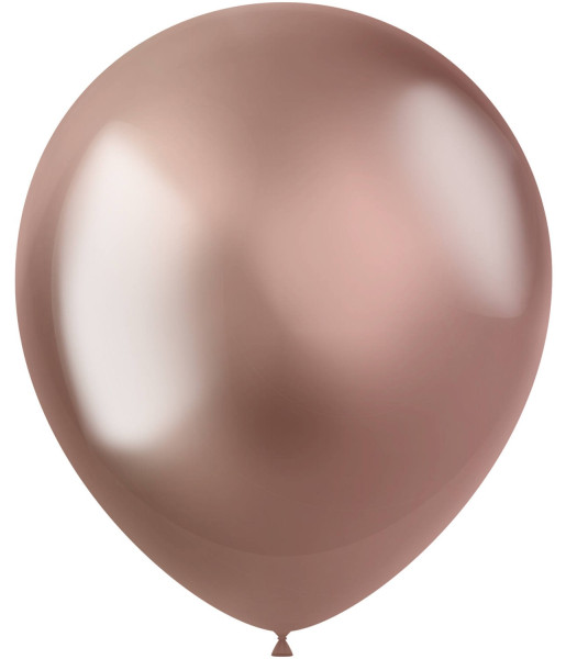 10 błyszczących balonów w kształcie gwiazdy różowego złota 33 cm