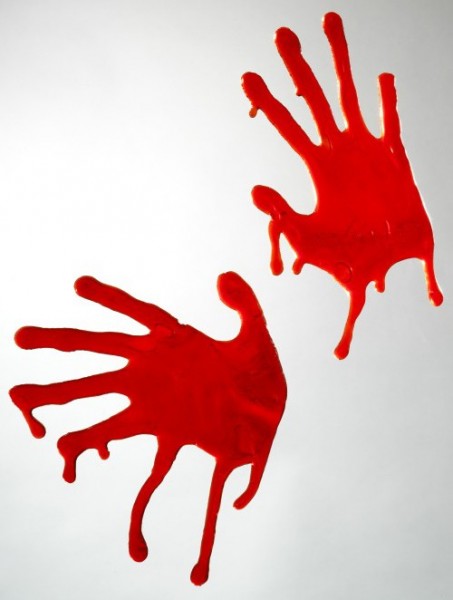 Décoration de fenêtre Bloody Hands Terrible Spirit 18,5 x 7,5 cm