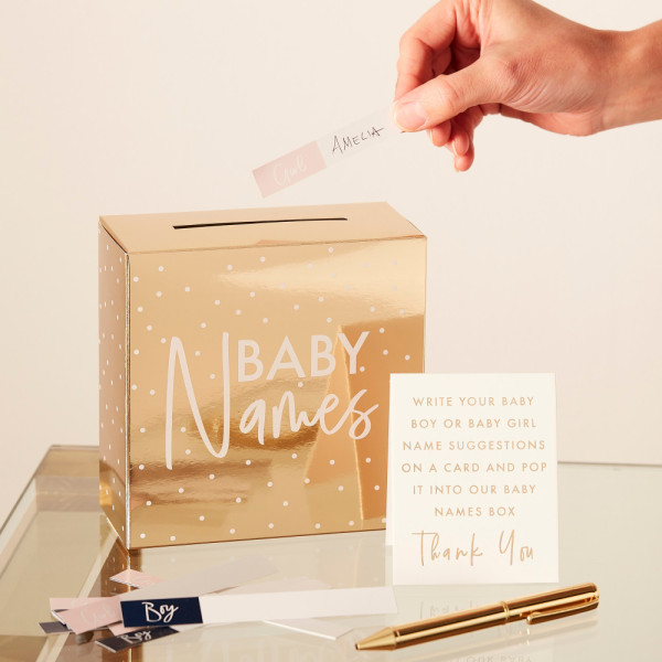 Give the baby a name card box