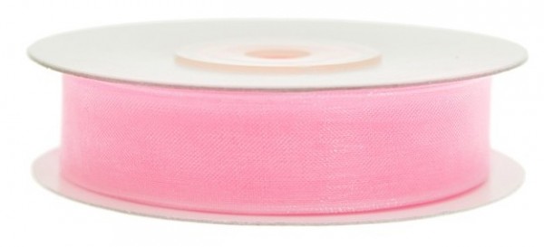 25m Chiffon Ribbon Light Pink 12mm
