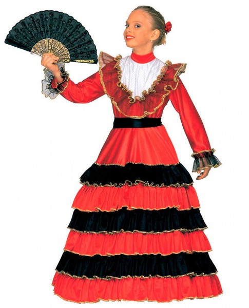 Vestito da ballerini flamenco pomposi