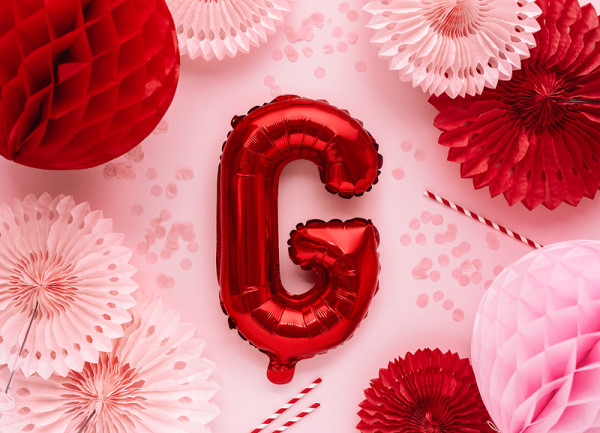 Rode G letter ballon 35cm
