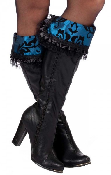 Blue baroque boot tops Aurelia