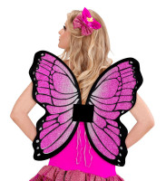 Vorschau: Glitter Schmetterlingsflügel in Pink