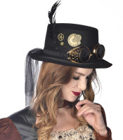 Brown steampunk top hat Mary