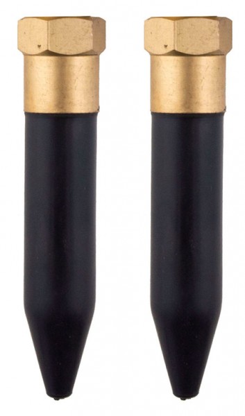 2 rubber nozzles with brass screw
