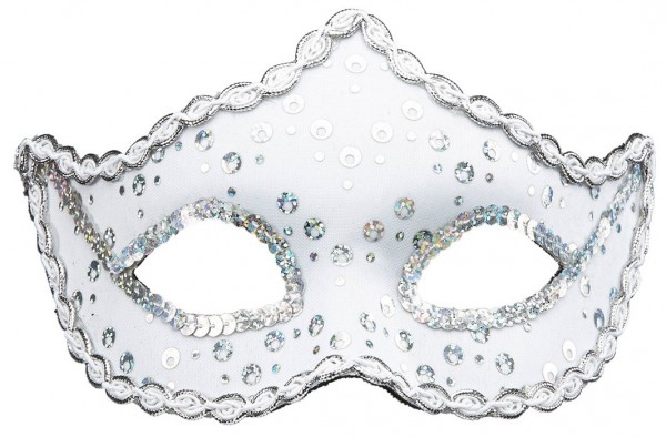 Bordura Bianca sequin eye mask 2