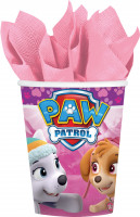 8 Paw Patrol Girls Pappbecher 266ml