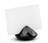 Vorschau: 10 Diamanten Kartenhalter schwarz 4cm