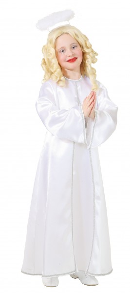 Vestido ángel blanco plateado