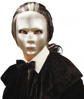 Widok: Srebrna widmowa maska na Halloween