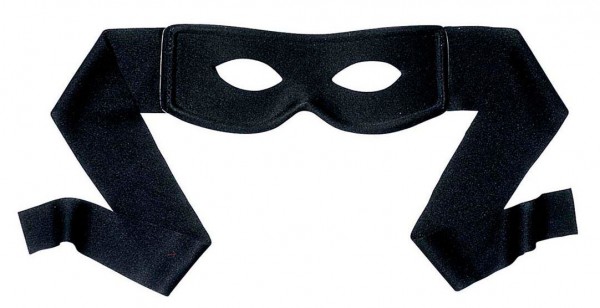Deluxe Bandit Eye Mask Black
