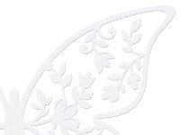 10 décorations en papier papillon blanc