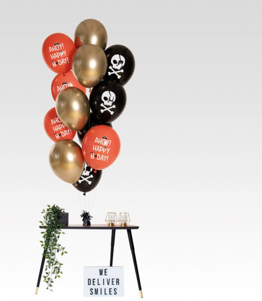 12 balonów urodzinowych Ahoy Captain o średnicy 33 cm