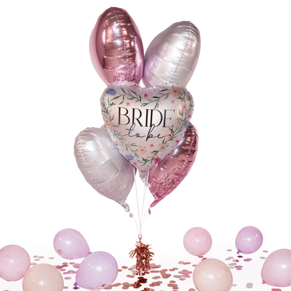 Heliumballon in a Box Floral Bride To Be