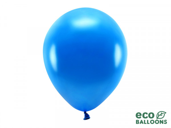 100 eco metalliske balloner kongeblå 30cm