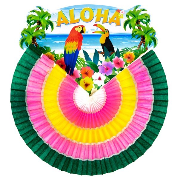 Aloha Papierfächer 46cm
