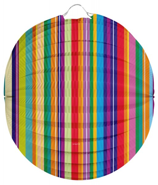 Farol de rayas de colores 22cm