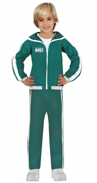 Green death game jogging suit for boys