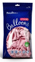 10 Partystar metallic Ballons hellrosa 30cm