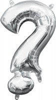 Mini foil balloon symbol? silver 40cm