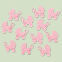 12 sprinkle decorations pink