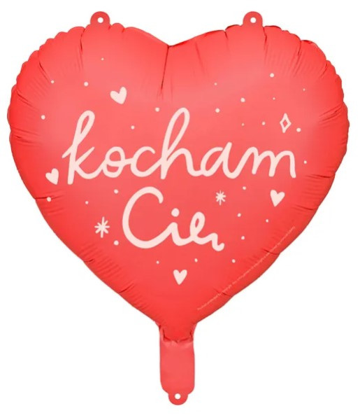Kocham Cie heart foil balloon 45cm