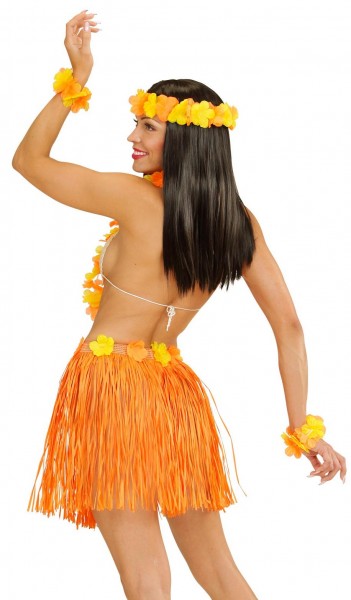 Completo costume Miss Hawaii arancione 3
