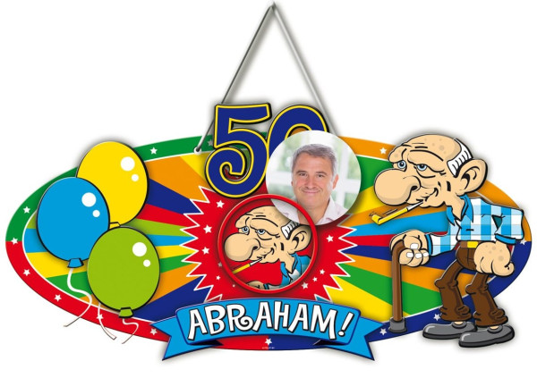 Segno di porta Abraham 50 ° compleanno