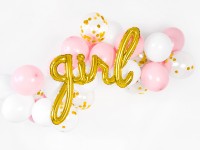 Vorschau: Girl Folienballon gold 77 x 70cm