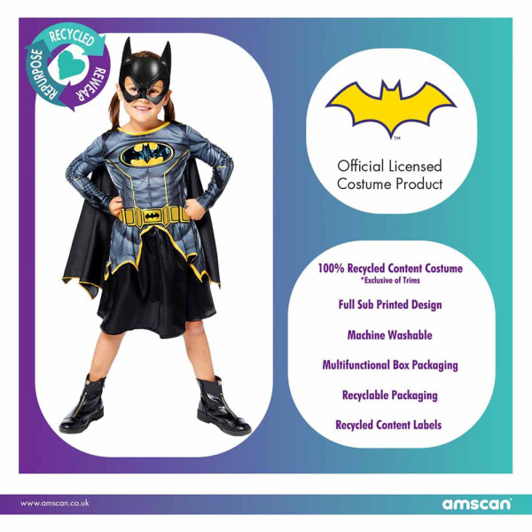 Batgirl Kostüm für Mädchen recycelt 6