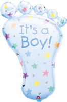Babyfuß Folienballon Boy
