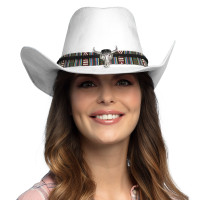 Oversigt: Western hat til voksne hvid