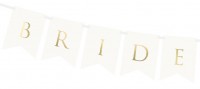 Preview: Bride & Groom garland white 1.55mx 15cm