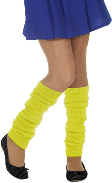 Neon yellow leg warmers gauntlets