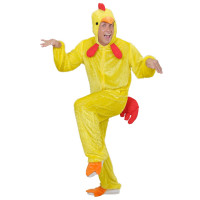 Preview: Fluffy chicken plush costume unisex