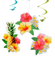 3 espirales de decoración Hawaii Sommer Party