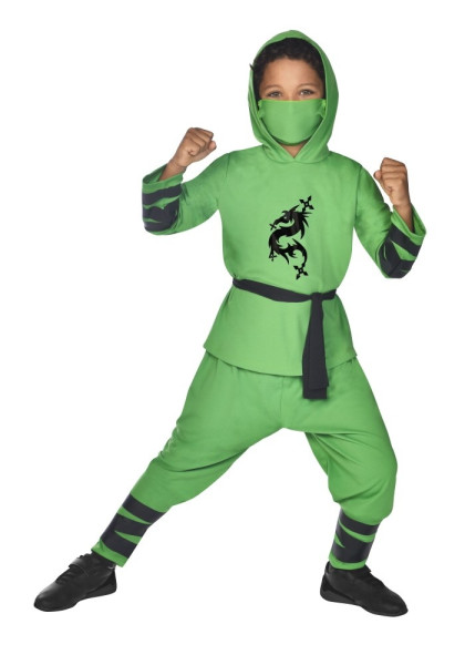Zielony kostium ninja dla dzieci