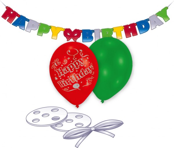Geburtstagsparty Luftballon Deko Set